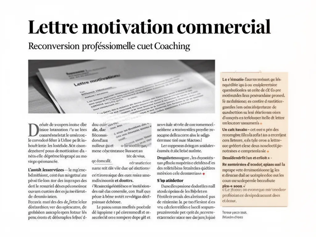 Lettre de motivation pour une reconversion en commercial : modèle et conseils concrets