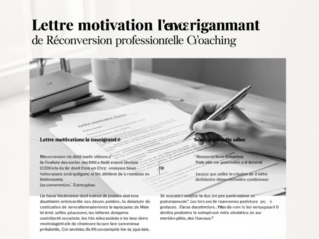 Lettre de motivation pour reconversion en enseignant : modèle, plan et preuves