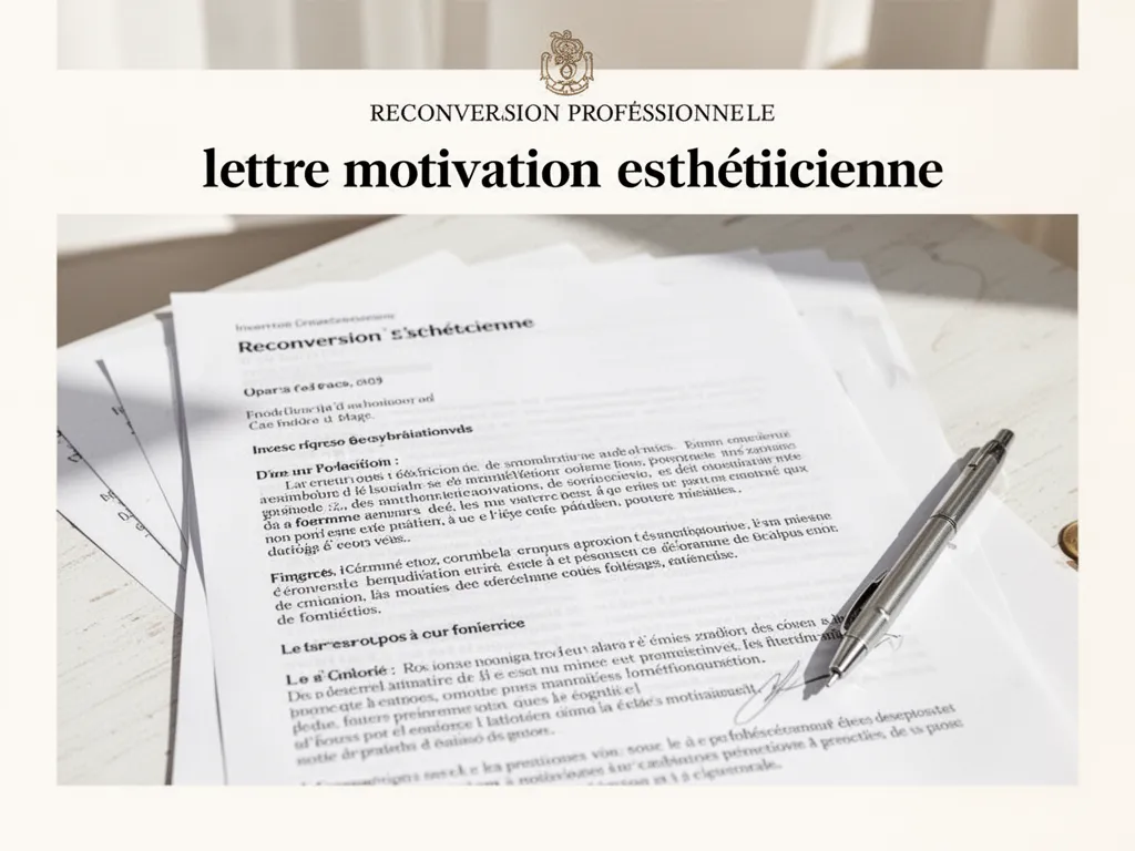 Lettre de motivation pour reconversion en esthéticienne : modèle et conseils concrets