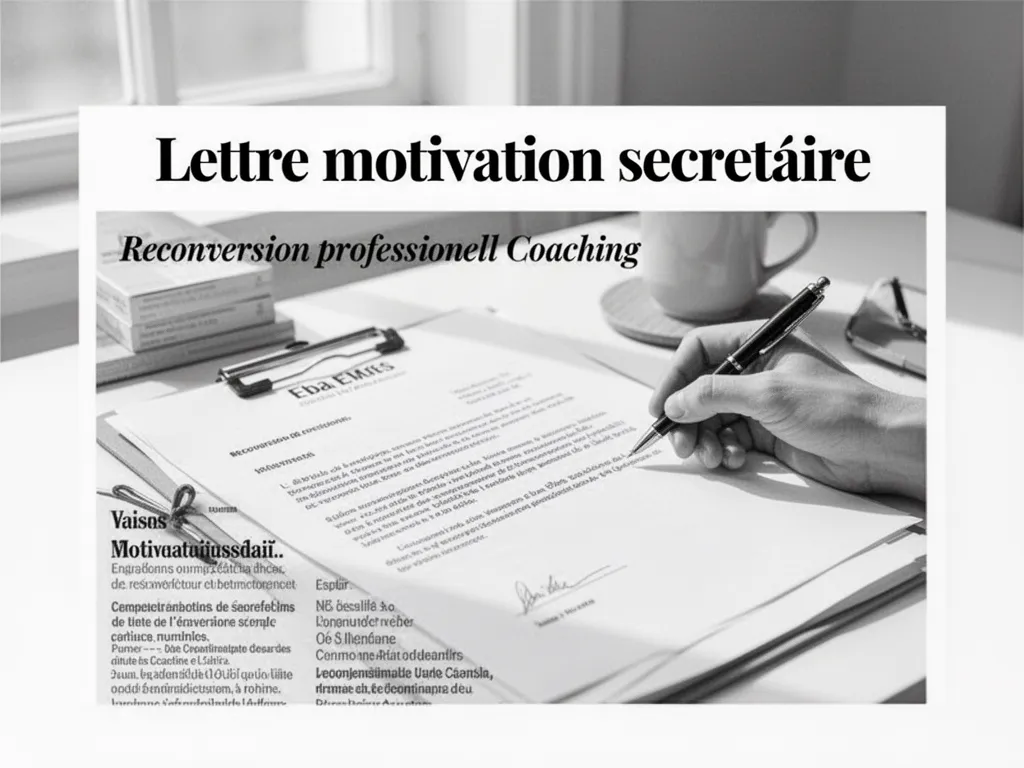 Réussir votre reconversion en secrétaire : la lettre de motivation qui fait la différence