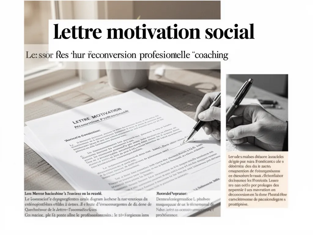 Lettre de motivation pour une reconversion dans le social : guide et modèles concrets